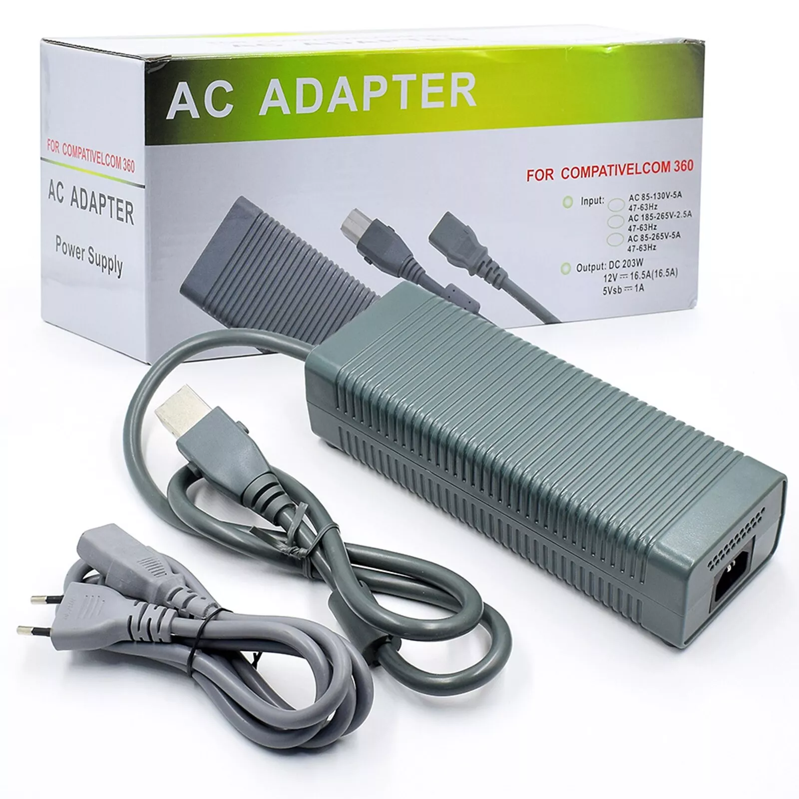 https://www.xgamertechnologies.com/images/products/XBOX 360 fat 203watts AC 240V adapter.webp